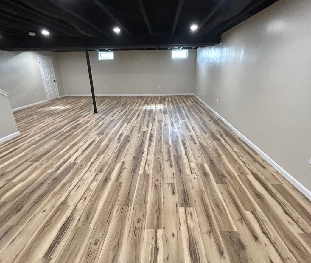 basement remodel finished