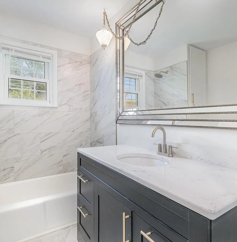 bathroom after remodel done in home