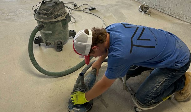 Sleek black metal roof